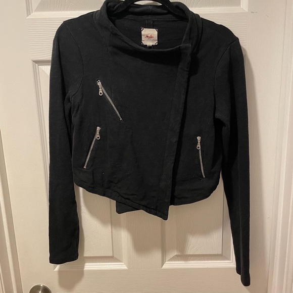 Madewell Jackets & Blazers - Madewell Hi Line Black asymmetrical jacket Sz M